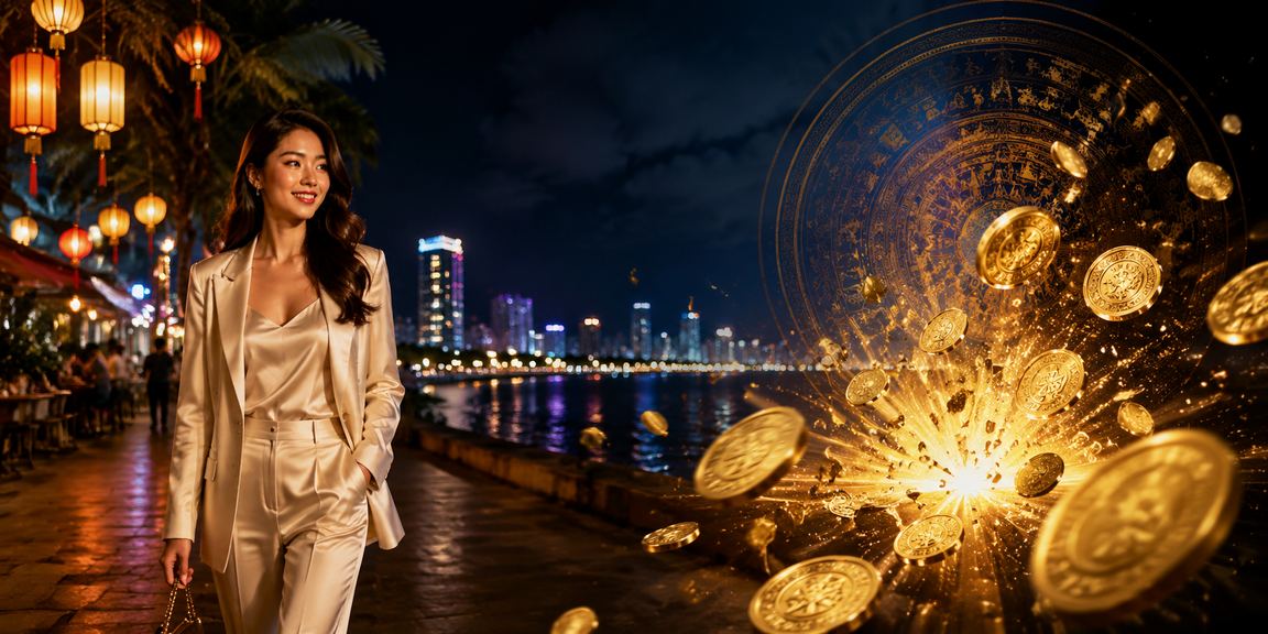 Không gian cá cược casino về đêm tại Đà Nẵng
